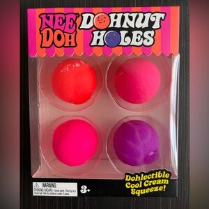 NEE DOH Donut Holes Kids Squeeze Toy - Pink & Purple